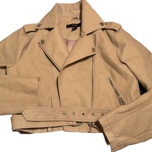 Forever 21 Beige Faux Leather Jacket
